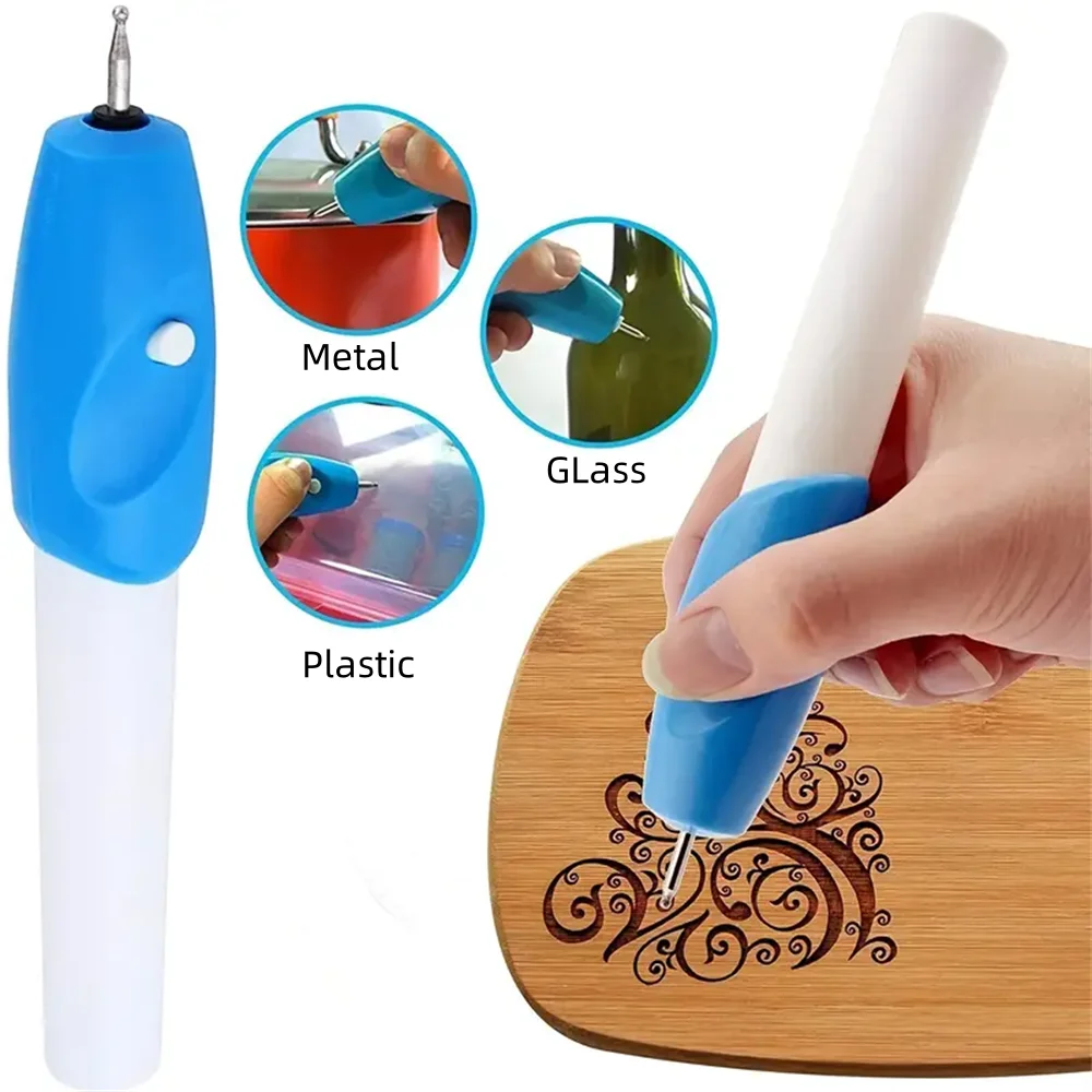 Workshop Tools For Carpentry - Mini pluma de grabado eléctrica azul,
